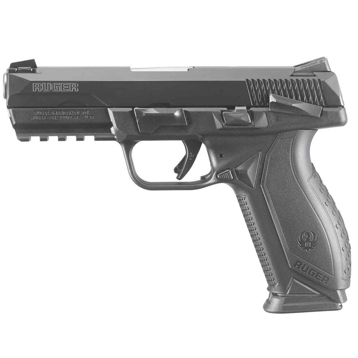 Ruger American 9mm Luger +P 4.2in Black Pistol - 10+1 Rounds Ruger American 9mm Luger +P 4.2in Black Pistol - 10+1 Rounds