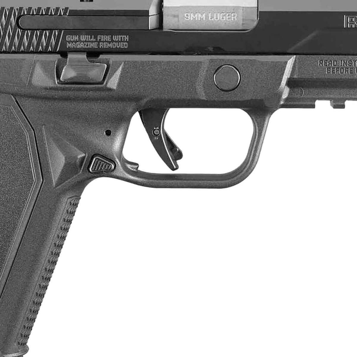 Ruger American 9mm Luger +P 4.2in Black Pistol - 17+1 Rounds - Black Ruger American 9mm Luger +P 4.2in Black Pistol - 17+1 Rounds - Black