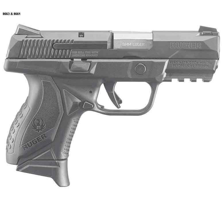 Ruger American Compact 45 Auto (ACP) +P 3.75in Black Pistol - 10+1 Rounds Ruger American Compact 45 Auto (ACP) +P 3.75in Black Pistol - 10+1 Rounds