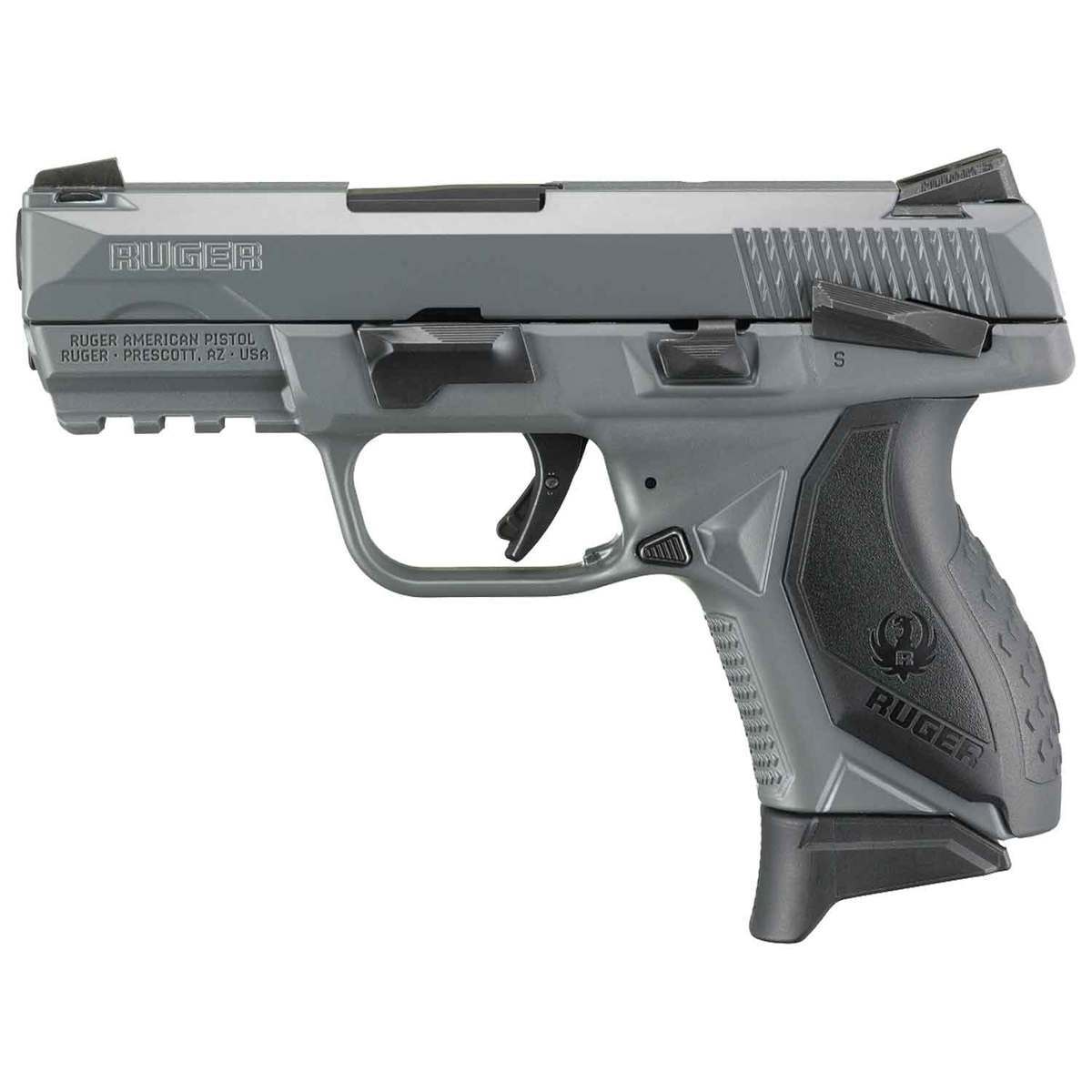 Ruger American Compact 9mm Luger 3.55in Gray Pistol - 17+1 Rounds - Gray Ruger American Compact 9mm Luger 3.55in Gray Pistol - 17+1 Rounds - Gray