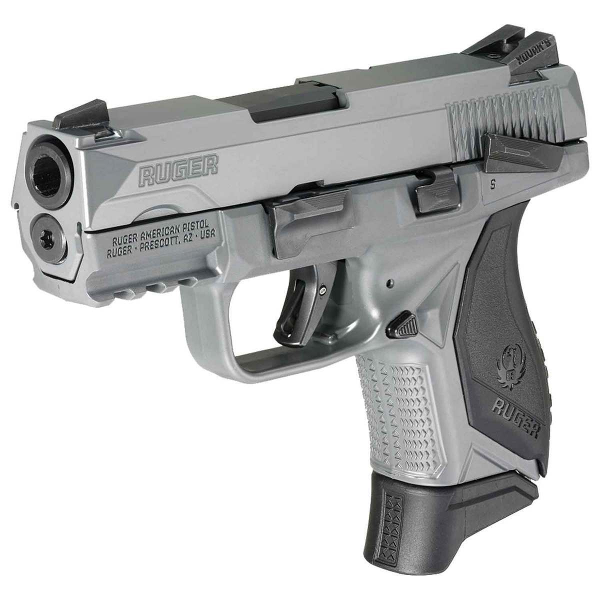 Ruger American Compact 9mm Luger 3.55in Gray Pistol - 17+1 Rounds - Gray Ruger American Compact 9mm Luger 3.55in Gray Pistol - 17+1 Rounds - Gray