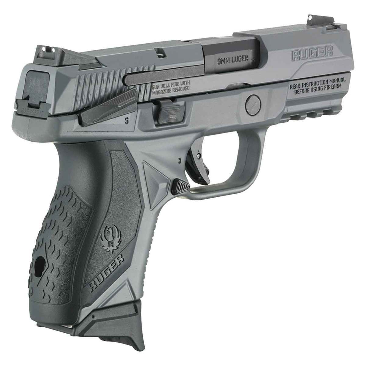 Ruger American Compact 9mm Luger 3.55in Gray Pistol - 17+1 Rounds - Gray Ruger American Compact 9mm Luger 3.55in Gray Pistol - 17+1 Rounds - Gray