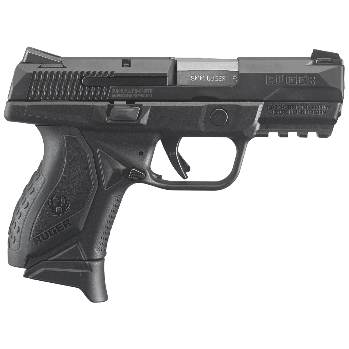 Ruger American Compact 9mm Luger +P 3.55in Black Pistol - 17+1 Rounds Ruger American Compact 9mm Luger +P 3.55in Black Pistol - 17+1 Rounds