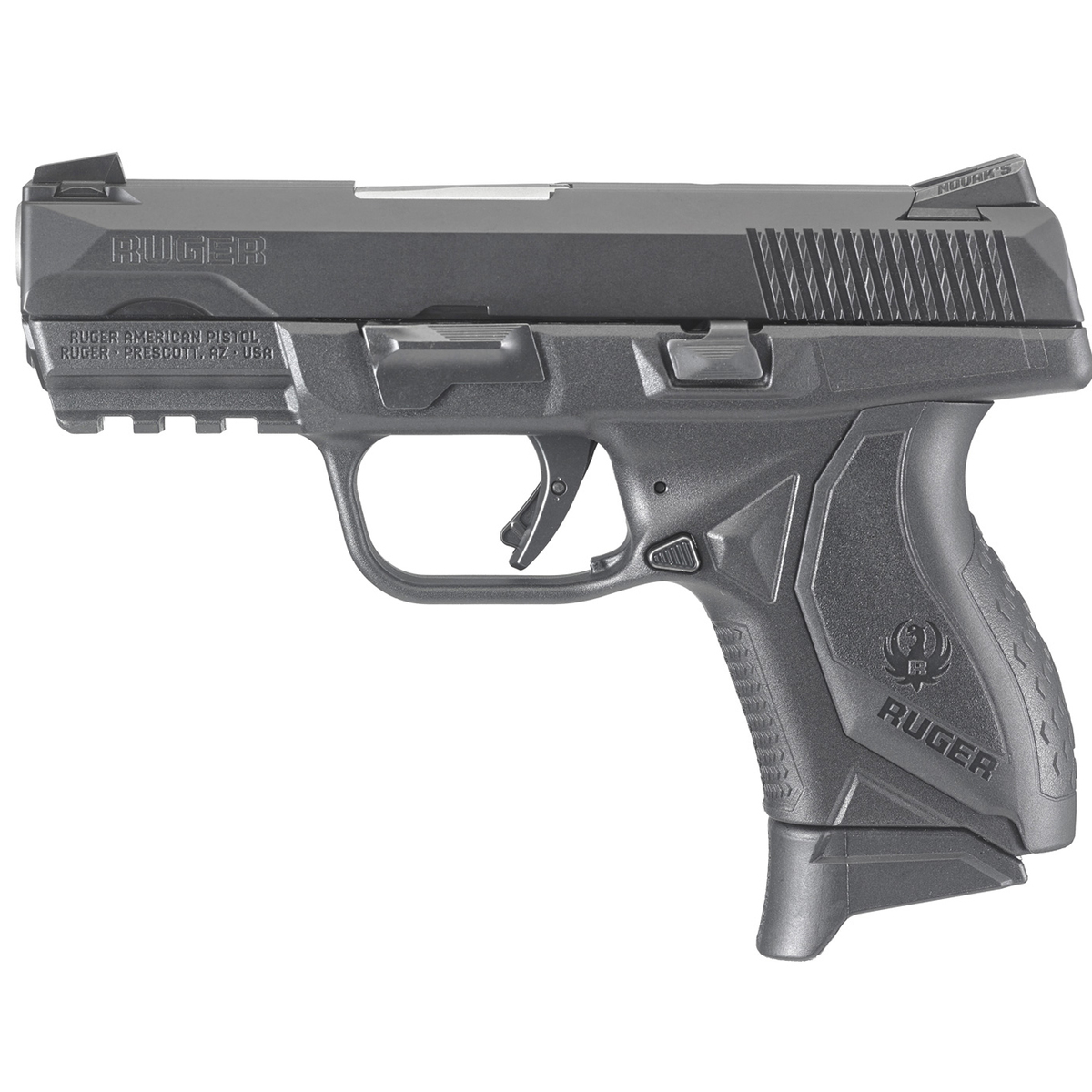 Ruger American Compact 9mm Luger +P 3.55in Black Pistol - 17+1 Rounds Ruger American Compact 9mm Luger +P 3.55in Black Pistol - 17+1 Rounds