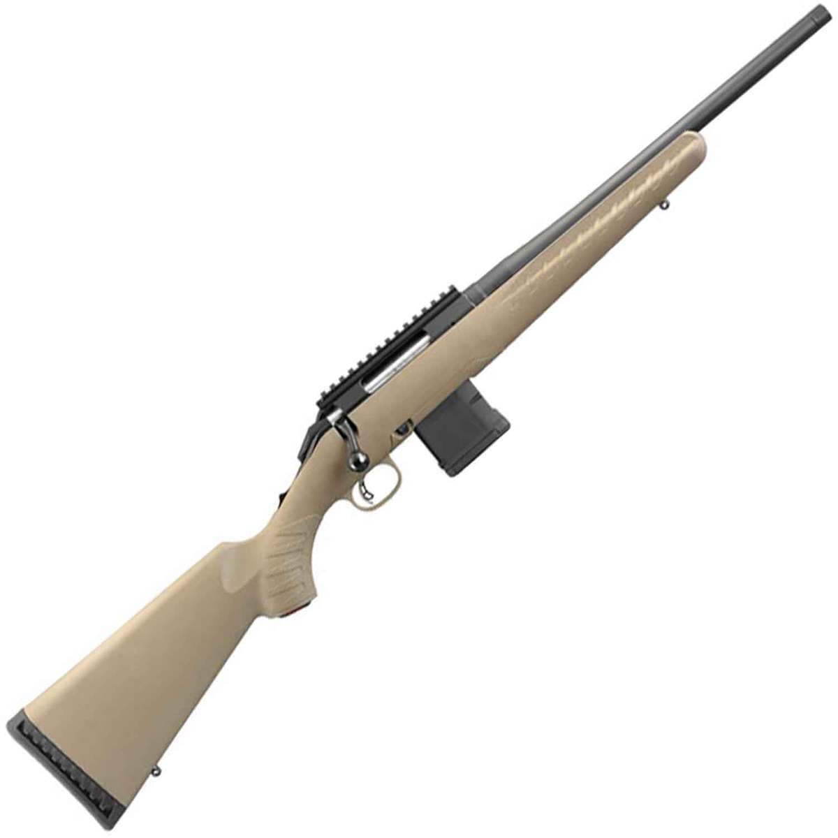 Ruger American Ranch Matte Black Bolt Action Rifle - 5.56mm NATO - 16.12in - Tan Ruger American Ranch Matte Black Bolt Action Rifle - 5.56mm NATO - 16.12in - Tan