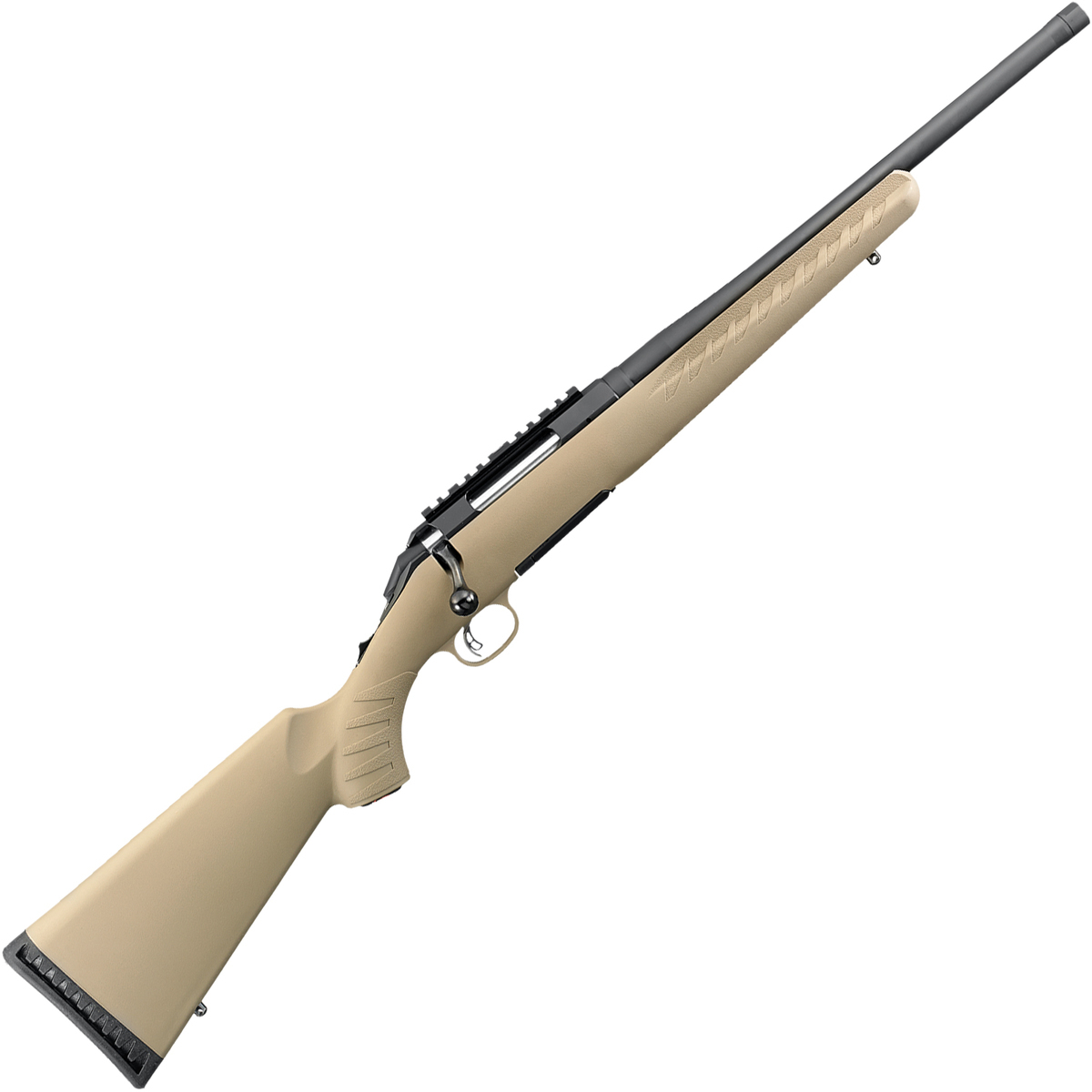 Ruger American Ranch Matte Black Bolt Action Rifle - 300 AAC Blackout - 16.12in - Tan Ruger American Ranch Matte Black Bolt Action Rifle - 300 AAC Blackout - 16.12in - Tan