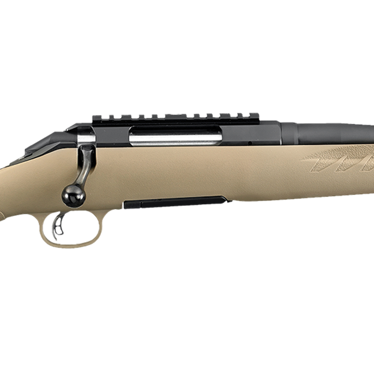 Ruger American Ranch Matte Black Bolt Action Rifle - 300 AAC Blackout - 16.12in - Tan Ruger American Ranch Matte Black Bolt Action Rifle - 300 AAC Blackout - 16.12in - Tan