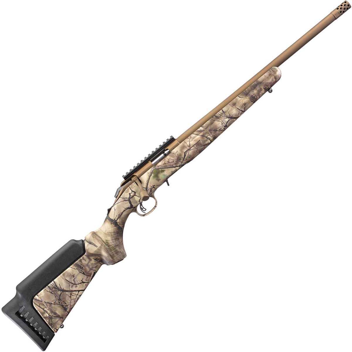 Ruger American Rimfire Go Wild Camo Bronze Cerakote Bolt Action Rifle - 22 WMR (22 Mag) - GO Wild Camo I-M Brush Ruger American Rimfire Go Wild Camo Bronze Cerakote Bolt Action Rifle - 22 WMR (22 Mag) - GO Wild Camo I-M Brush
