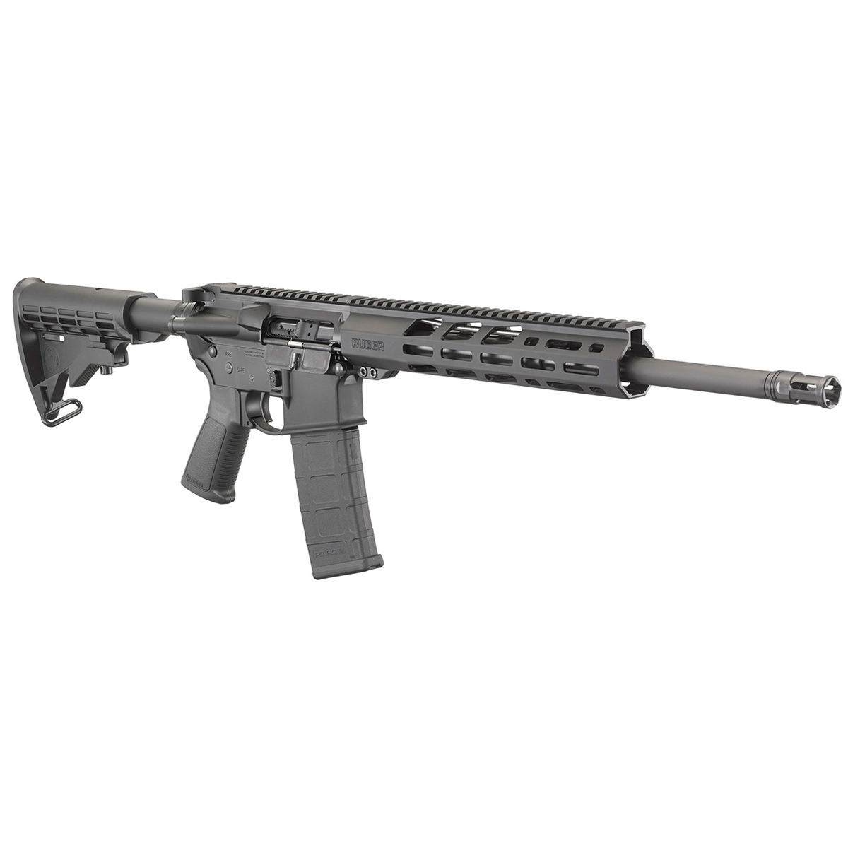 What Is Half Of 56 Ruger AR-556 5.56mm NATO 16.1in Black Semi Automatic Rifle - 30+1