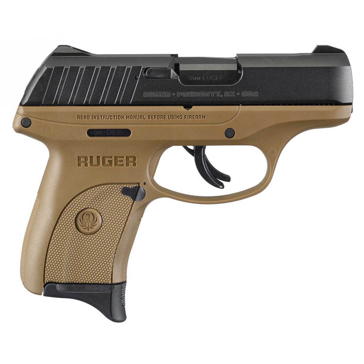 Ruger EC9s 9mm Luger 3.12in Black/FDE Pistol - 7+1 Rounds - Flat Dark Earth Ruger EC9s 9mm Luger 3.12in Black/FDE Pistol - 7+1 Rounds - Flat Dark Earth