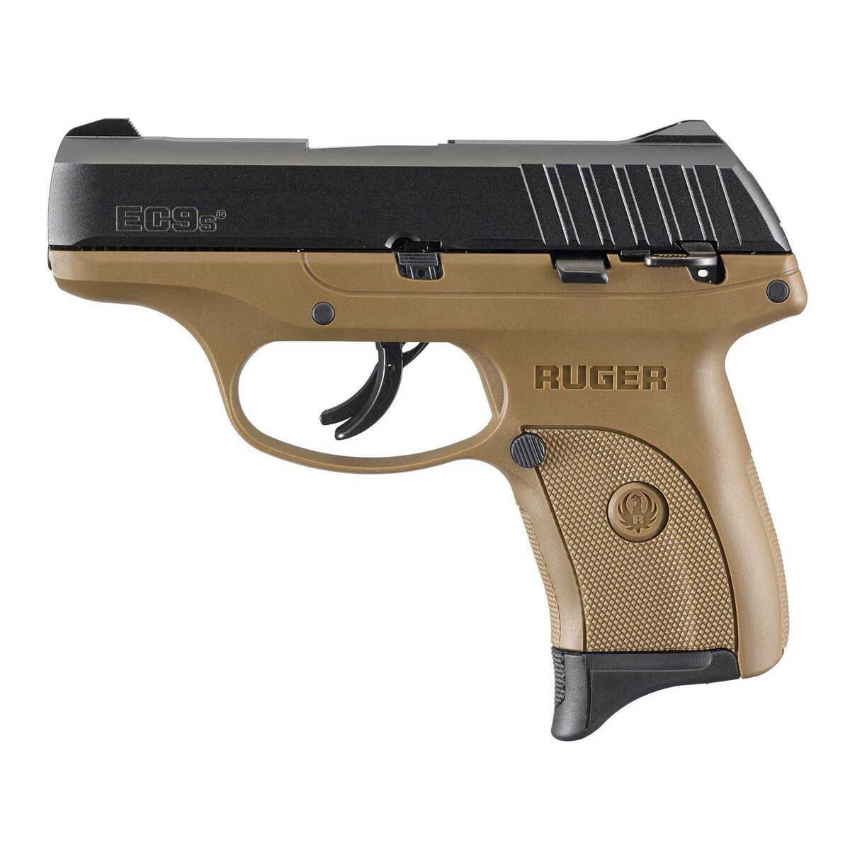 Ruger EC9s 9mm Luger 3.12in Black/FDE Pistol - 7+1 Rounds - Flat Dark Earth Ruger EC9s 9mm Luger 3.12in Black/FDE Pistol - 7+1 Rounds - Flat Dark Earth