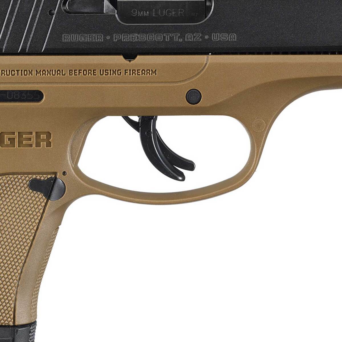 Ruger EC9s 9mm Luger 3.12in Black/FDE Pistol - 7+1 Rounds - Flat Dark Earth Ruger EC9s 9mm Luger 3.12in Black/FDE Pistol - 7+1 Rounds - Flat Dark Earth