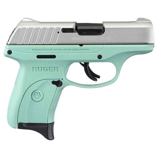 Ruger EC9s 9mm Luger 3.12in Stainless/Turquoise Cerakote Pistol - 7+1 Rounds - Blue Subcompact image