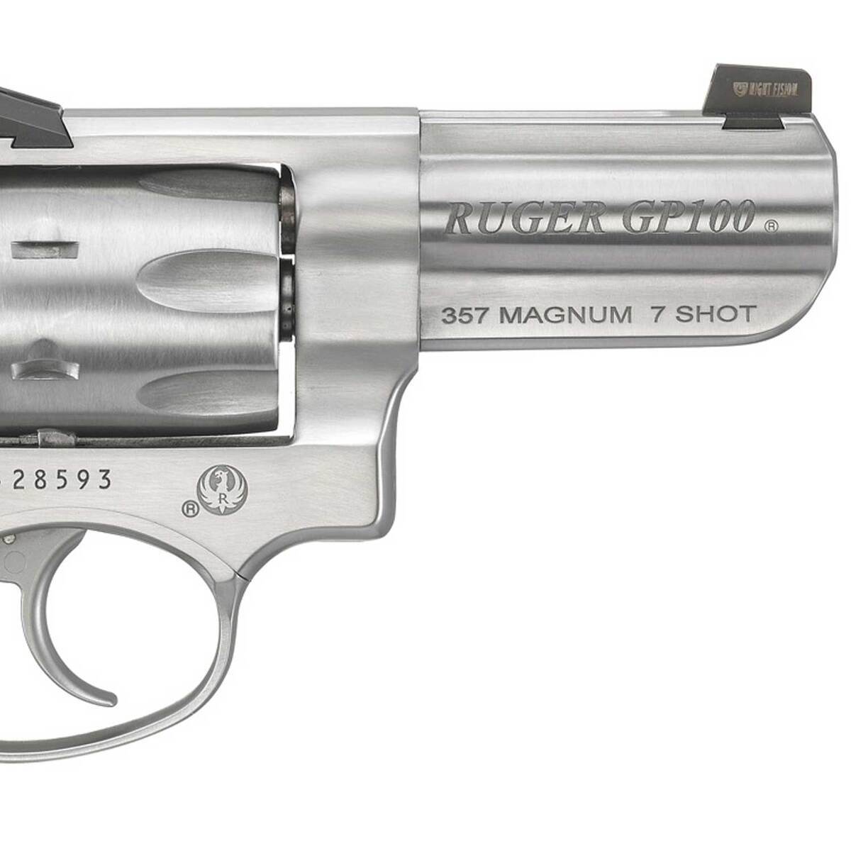 Ruger GP100 357 Magnum 3in Stainless Revolver - 7 Rounds Ruger GP100 357 Magnum 3in Stainless Revolver - 7 Rounds