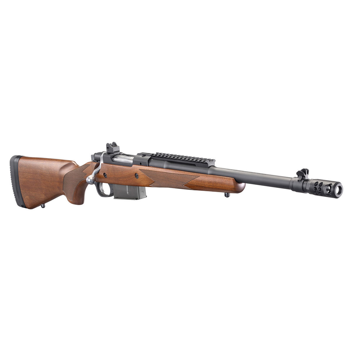Ruger Gunsite Scout Matte Black/Walnut Bolt Action Rifle - 450 Bushmaster Ruger Gunsite Scout Matte Black/Walnut Bolt Action Rifle - 450 Bushmaster