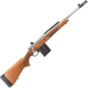 Ruger Gunsite Scout Matte Stainless/Walnut Bolt Action Rifle - 308 Winchester - 16.1in