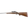 Ruger Hawkeye Hunter Satin Stainless Left Hand Bolt Action Rifle - 300 Winchester Magnum - 24in - Brown