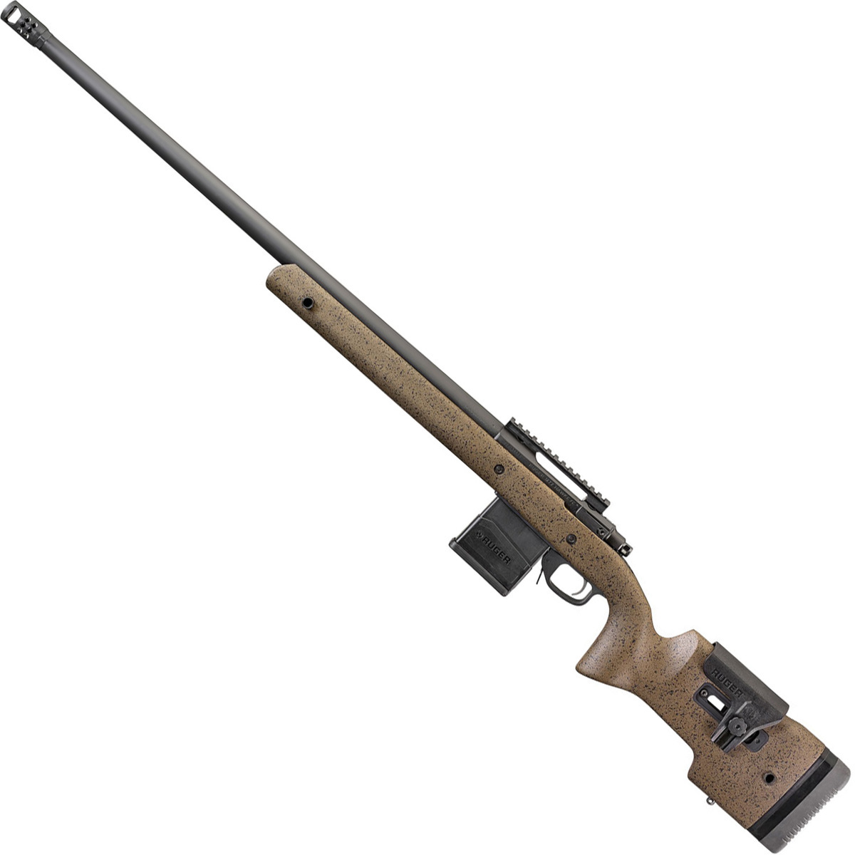 Ruger Hawkeye Long Range Target Matte Black Bolt Action Rifle - 6.5 Creedmoor - 10+1 Rounds - Speckled Black/Brown Ruger Hawkeye Long Range Target Matte Black Bolt Action Rifle - 6.5 Creedmoor - 10+1 Rounds - Speckled Black/Brown