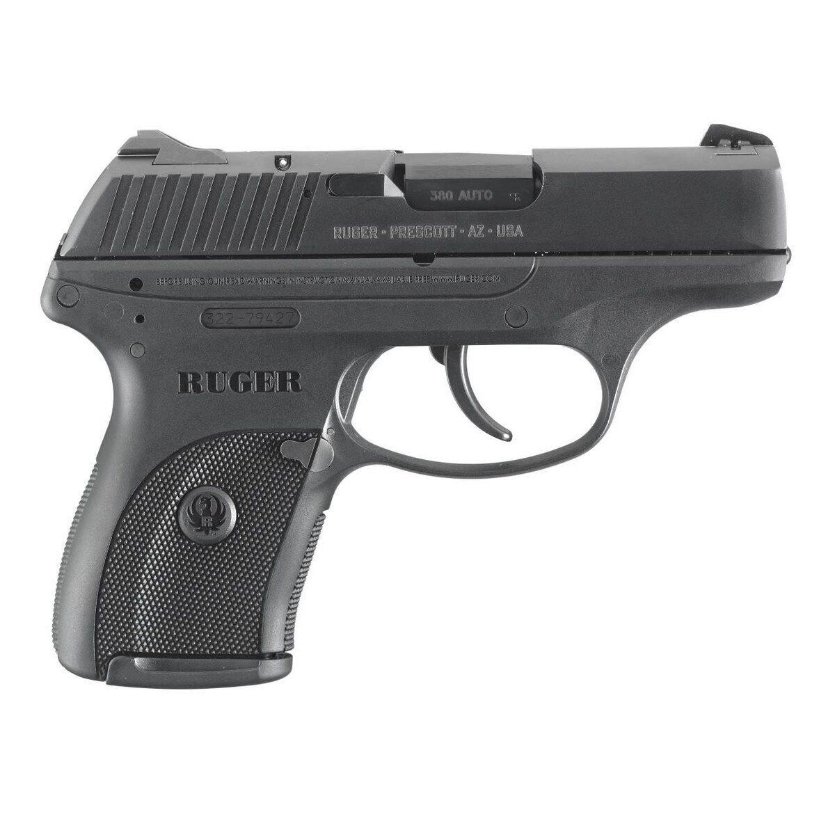 Ruger LC380 380 Auto (ACP) 3.12in Black Pistol - 7+1 Rounds - Black Ruger LC380 380 Auto (ACP) 3.12in Black Pistol - 7+1 Rounds - Black