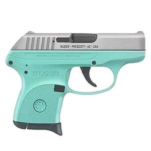 Ruger LCP 380 Auto (ACP) 2.75in Stainless/Turquoise Pistol - 6+1 Rounds