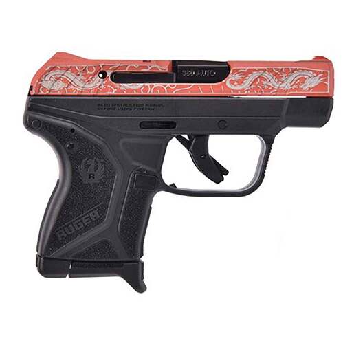 Ruger LCP II 380 Auto (ACP) 2.75in Red Cerakote Engraved Pistol - 6+1 Rounds - Black image