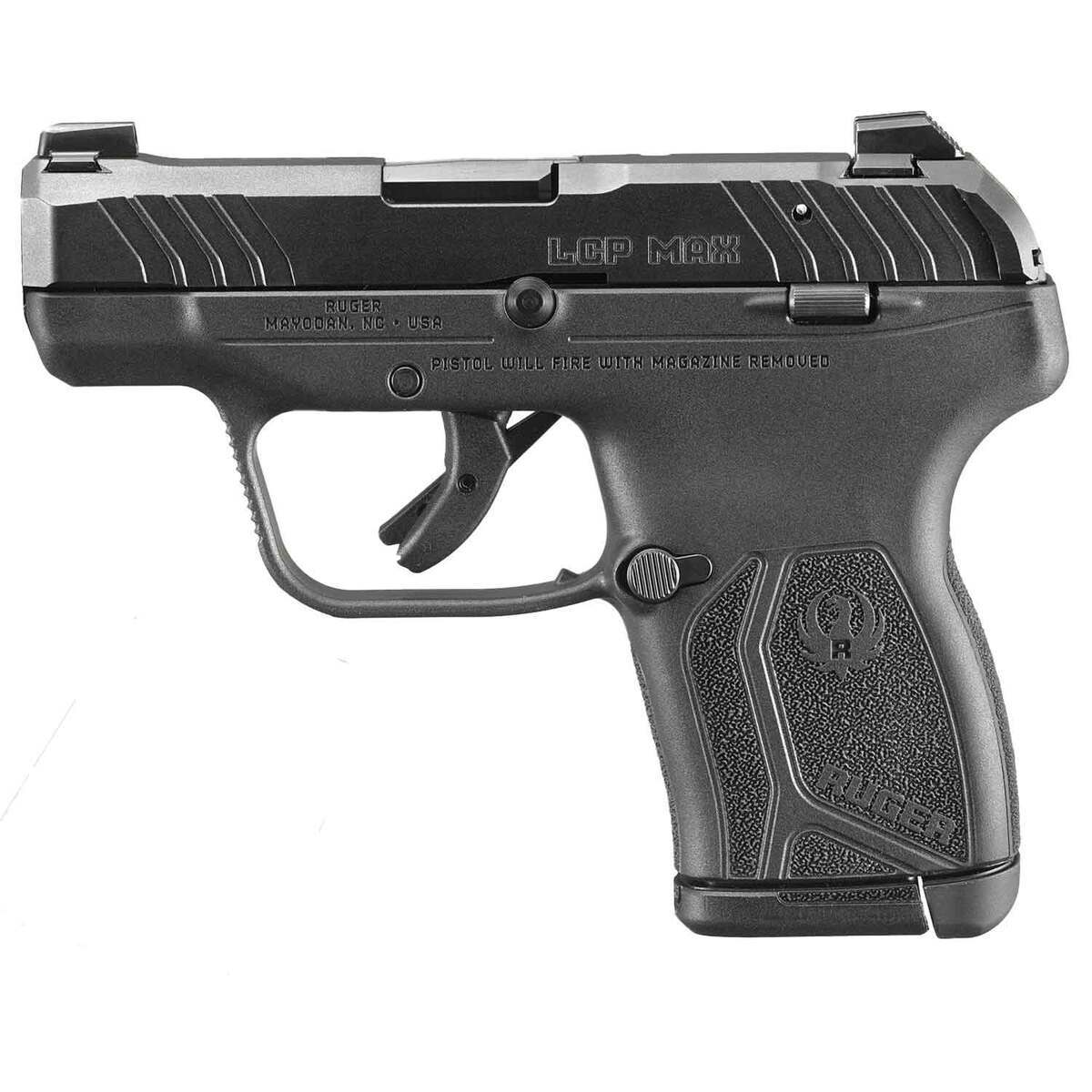 Ruger LCP Max 380 Auto (ACP) 2.8in Black Oxide Pistol - 10+1 Rounds - Black Ruger LCP Max 380 Auto (ACP) 2.8in Black Oxide Pistol - 10+1 Rounds - Black