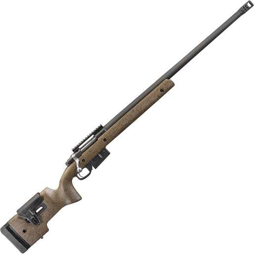 Ruger M77 Hawkeye Long Range Target Matte Black Bolt Action Rifle - 6.5 PRC - 3+1 Rounds - Speckled Black / Brown image
