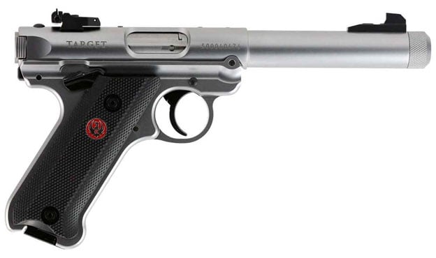 Ruger Mark IV Target 22 Long Rifle 5.5in Stainless Pistol - 10+1 Rounds
