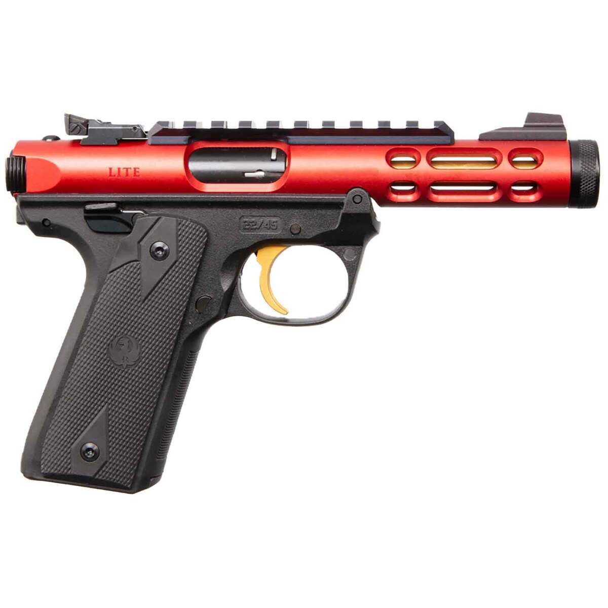 Basic Red 22 Ruger Mark IV 22 Long Rifle 4.4in Red Pistol - 10+1 Rounds | Sportsman ...