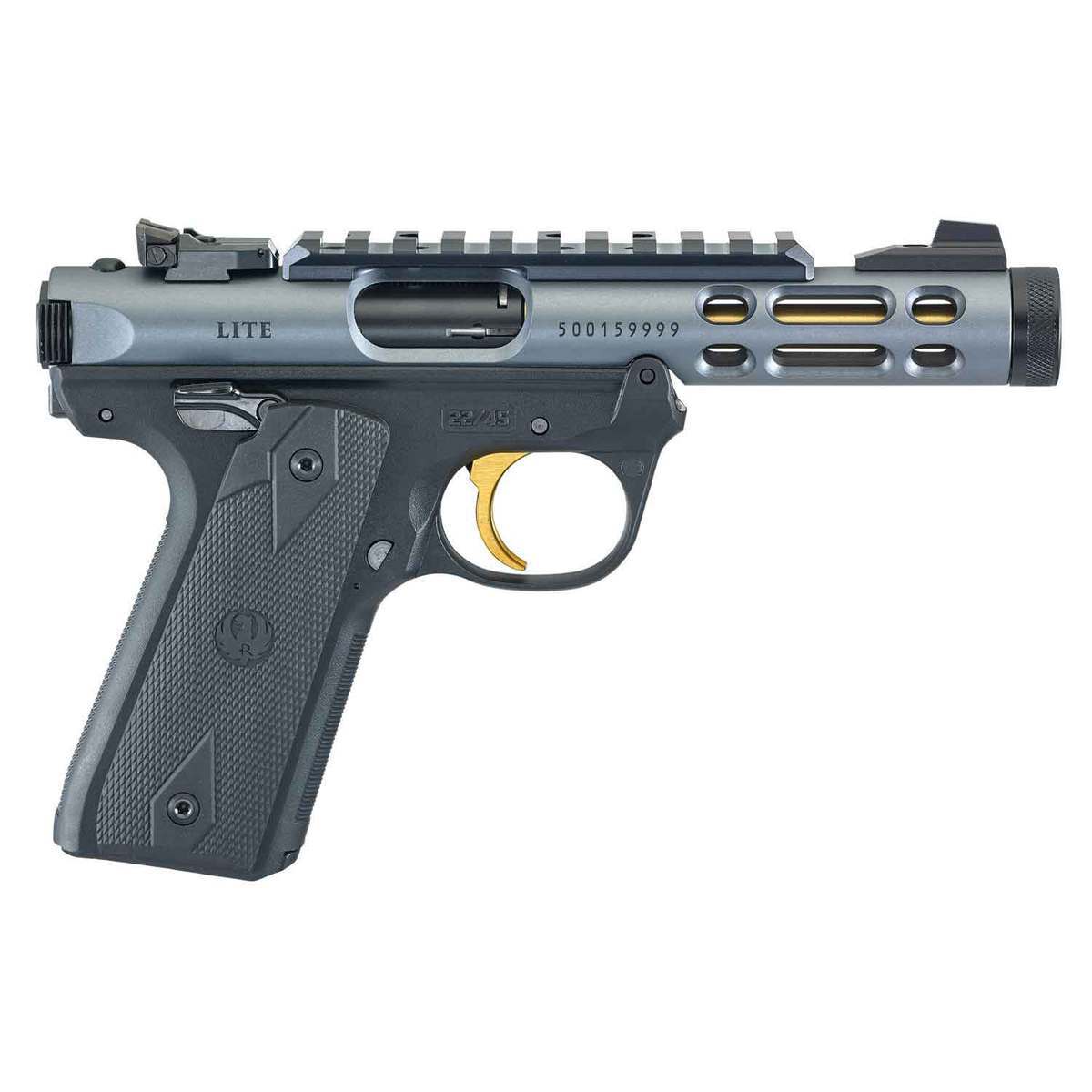 Ruger Mark IV 22/45 Lite 22 Long Rifle 4.4in Diamond Gray Pistol - 10+1 Rounds Ruger Mark IV 22/45 Lite 22 Long Rifle 4.4in Diamond Gray Pistol - 10+1 Rounds