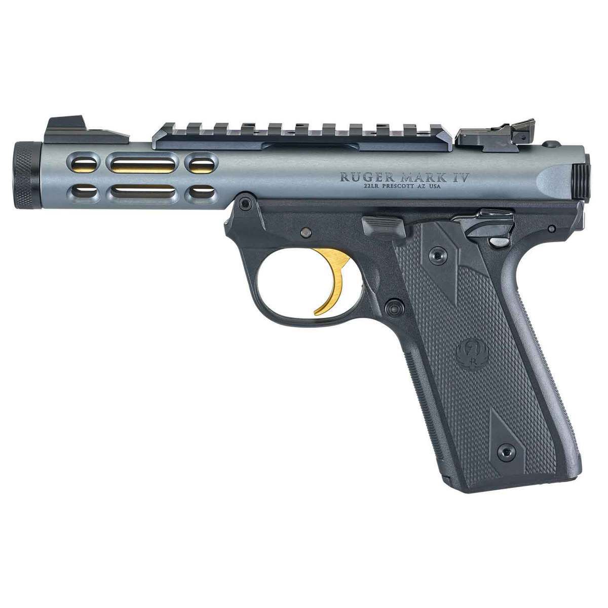 Ruger Mark IV 22/45 Lite 22 Long Rifle 4.4in Diamond Gray Pistol - 10+1 Rounds Ruger Mark IV 22/45 Lite 22 Long Rifle 4.4in Diamond Gray Pistol - 10+1 Rounds
