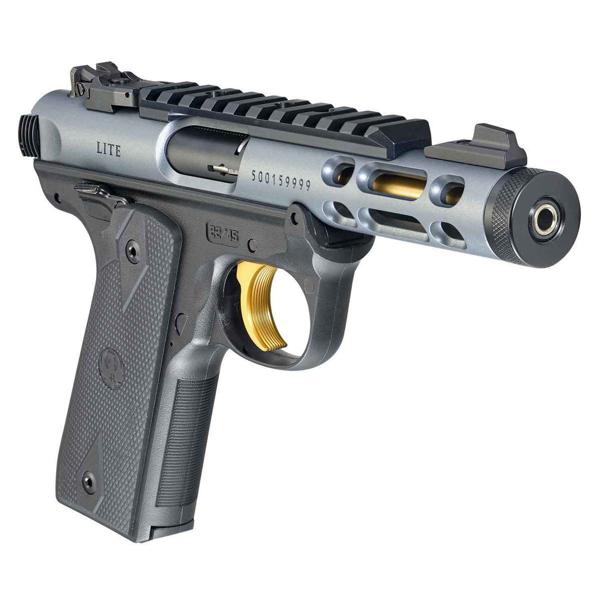 Ruger Mark IV 22/45 Lite 22 Long Rifle 4.4in Diamond Gray Pistol - 10+1 Rounds Ruger Mark IV 22/45 Lite 22 Long Rifle 4.4in Diamond Gray Pistol - 10+1 Rounds