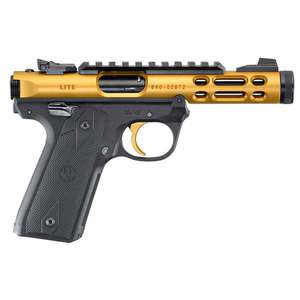 Ruger Mark IV 22/45 Lite 22 Long Rifle 4.4in Gold Anodized Pistol - 10+1 Rounds