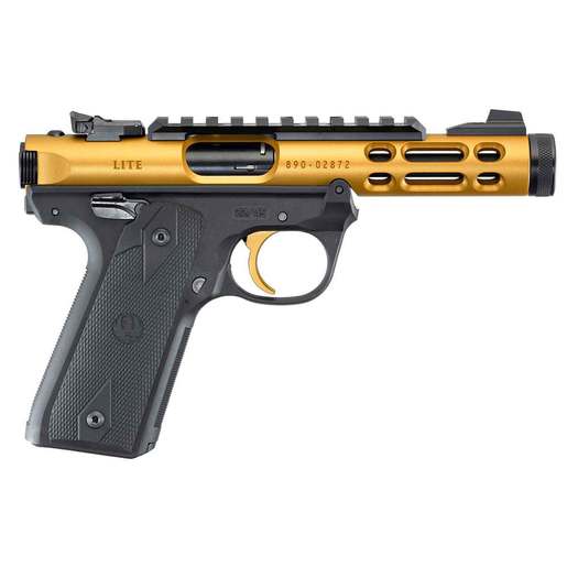 Ruger Mark IV 22/45 Lite 22 Long Rifle 4.4in Gold Anodized Pistol - 10+1 Rounds image