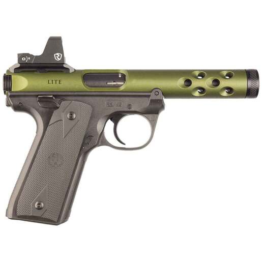 Ruger Mark IV 22/45 Lite 22 Long Rifle 4.4in Green Anodized Pistol - 10+1 Rounds - Green Fullsize image