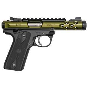 Ruger Mark IV 22/45 Lite 22 Long Rifle 4.4in OD Green Pistol - 10+1 Rounds