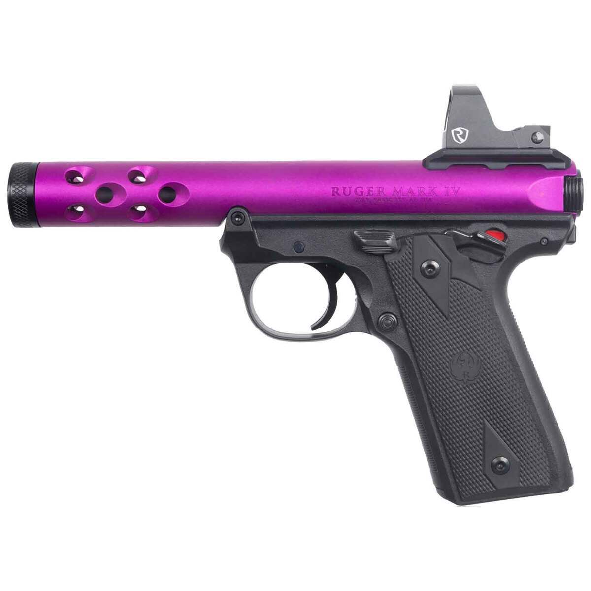 Ruger Mark IV 22/45 Lite 22 Long Rifle 4.4in Purple Anodized Pistol - 10+1 Rounds - Purple Ruger Mark IV 22/45 Lite 22 Long Rifle 4.4in Purple Anodized Pistol - 10+1 Rounds - Purple