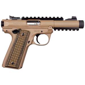 Ruger Mark IV 22/45 Tactical 22 Long Rifle 4.4in Davidsons Dark Earth Pistol - 10+1 Rounds