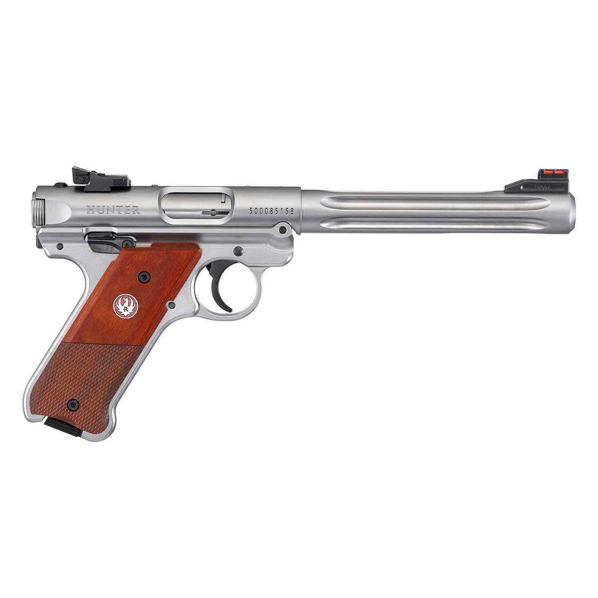 Ruger Mark IV Hunter 22 Long Rifle 6.88in Stainless Pistol - 10+1 Rounds Ruger Mark IV Hunter 22 Long Rifle 6.88in Stainless Pistol - 10+1 Rounds