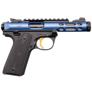 Ruger Mark IV Lite 22 Long Rifle 4.4in Blue Anodized Pistol - 10+1 Rounds