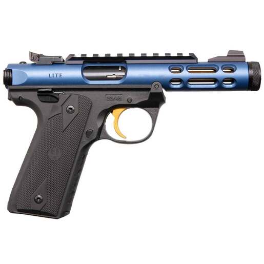 Ruger Mark IV Lite 22 Long Rifle 4.4in Blue Anodized Pistol - 10+1 Rounds - Blue Fullsize image