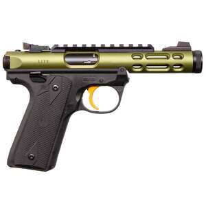 Ruger Mark IV Lite 22 Long Rifle 4.4in Olive Drab Green Anodized Pistol - 10+1 Rounds