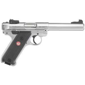 Ruger Mark IV Target 22 Long Rifle 5.5in Stainless Pistol - 10+1 Rounds