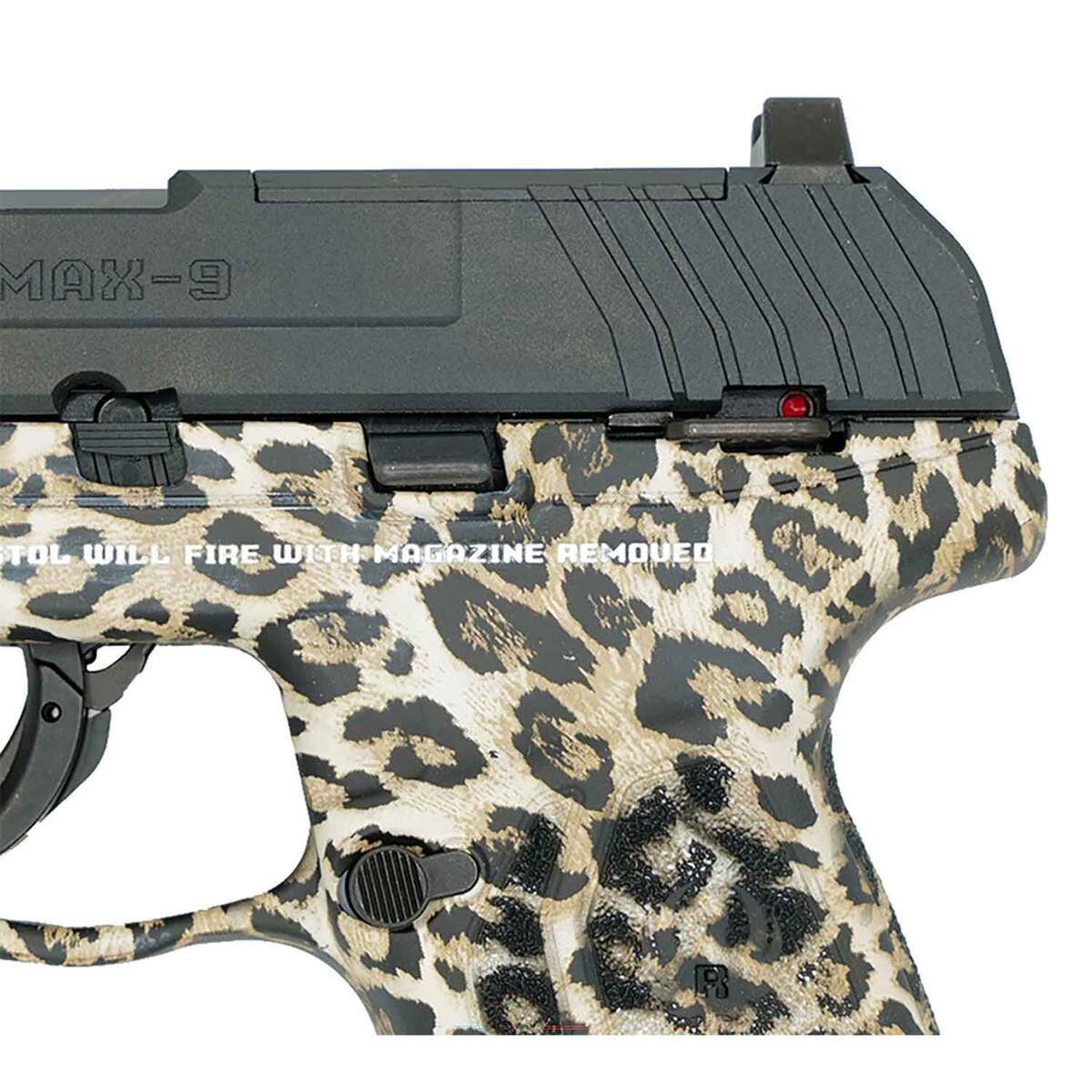 Ruger MAX-9 Leopard 9mm Luger 3.2in Black Pistol - 12+1 Rounds - Black Ruger MAX-9 Leopard 9mm Luger 3.2in Black Pistol - 12+1 Rounds - Black