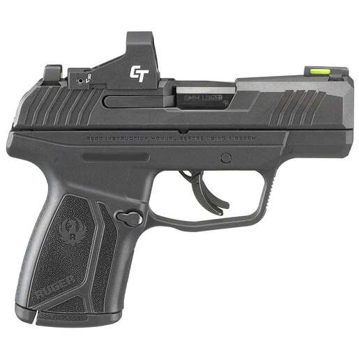 Ruger Max-9 with Red Dot Sight 9mm Luger 3.2in Black Oxide Pistol – 12+1 Rounds – Black