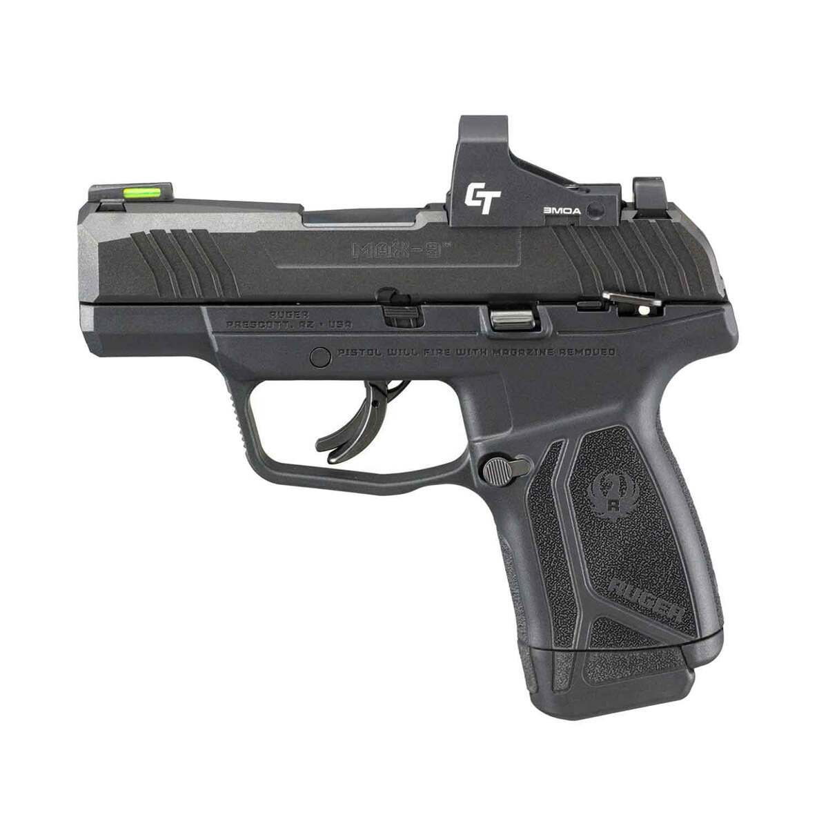 Ruger Max-9 w/ Red Dot Sight 9mm Luger 3.2in Black Oxide Pistol - 12+1 Rounds - Black Ruger Max-9 w/ Red Dot Sight 9mm Luger 3.2in Black Oxide Pistol - 12+1 Rounds - Black