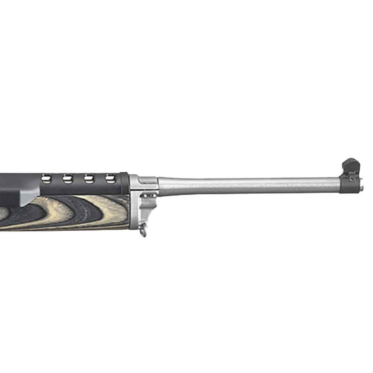 Ruger Mini-14 Ranch Black/Gray Chevron Laminate Semi Automatic Rifle - 5.56mm NATO - 18.5in - Black Ruger Mini-14 Ranch Black/Gray Chevron Laminate Semi Automatic Rifle - 5.56mm NATO - 18.5in - Black