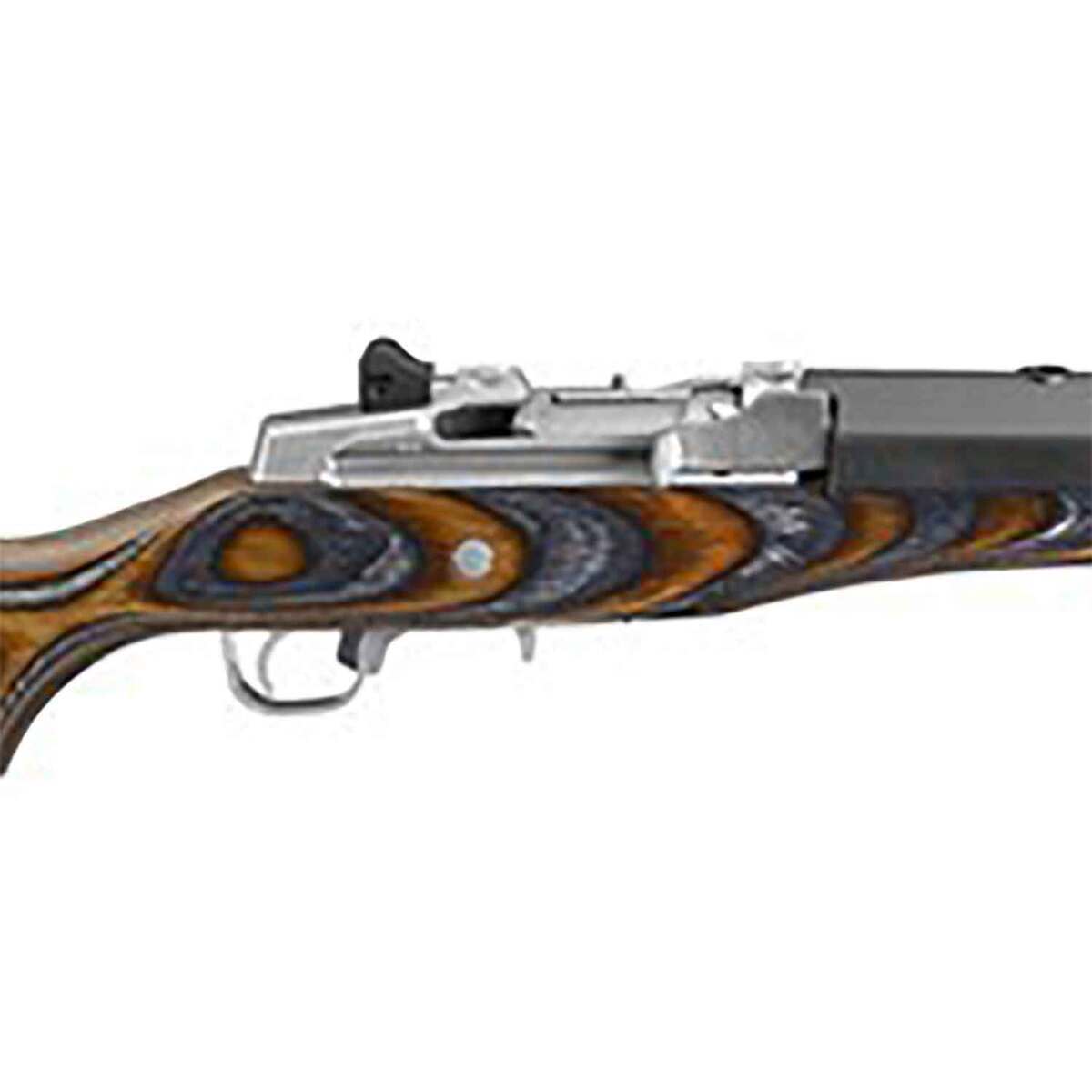 Ruger Mini-14 Ranch Brown / Black Chevron Laminate Semi Automatic Rifle - 5.56mm NATO - 18.5in - Brown Ruger Mini-14 Ranch Brown / Black Chevron Laminate Semi Automatic Rifle - 5.56mm NATO - 18.5in - Brown