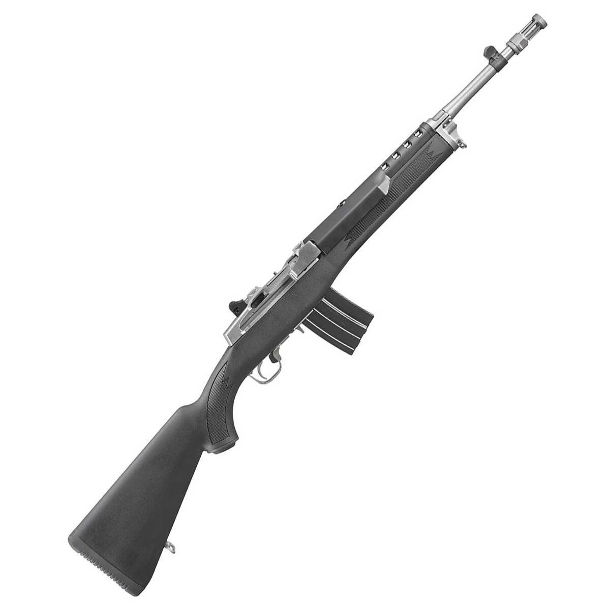Ruger Mini-14 Tactical 5.56mm NATO 16.12in Matte Stainless Semi Automatic Modern Sporting Rifle - 20+1 Rounds - Black Ruger Mini-14 Tactical 5.56mm NATO 16.12in Matte Stainless Semi Automatic Modern Sporting Rifle - 20+1 Rounds - Black