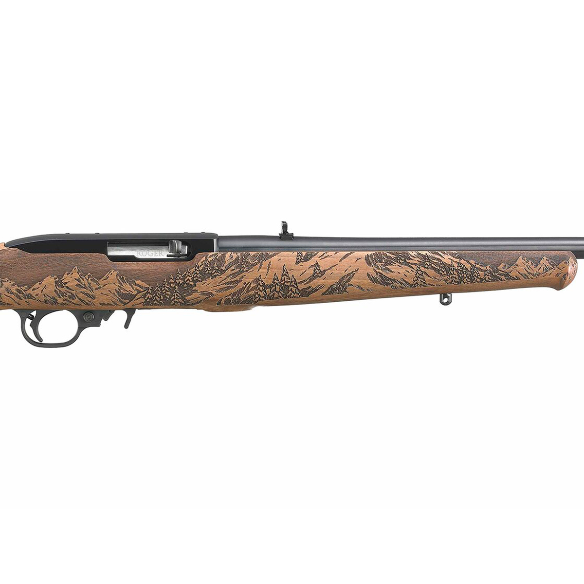 Ruger Mule Deer 10/22 Blued/Walnut Semi Automatic Rifle - 22 Long Rifle - 18.5in - Brown/Black Ruger Mule Deer 10/22 Blued/Walnut Semi Automatic Rifle - 22 Long Rifle - 18.5in - Brown/Black